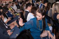 Postdoctoral students receiving their certificates and degrees